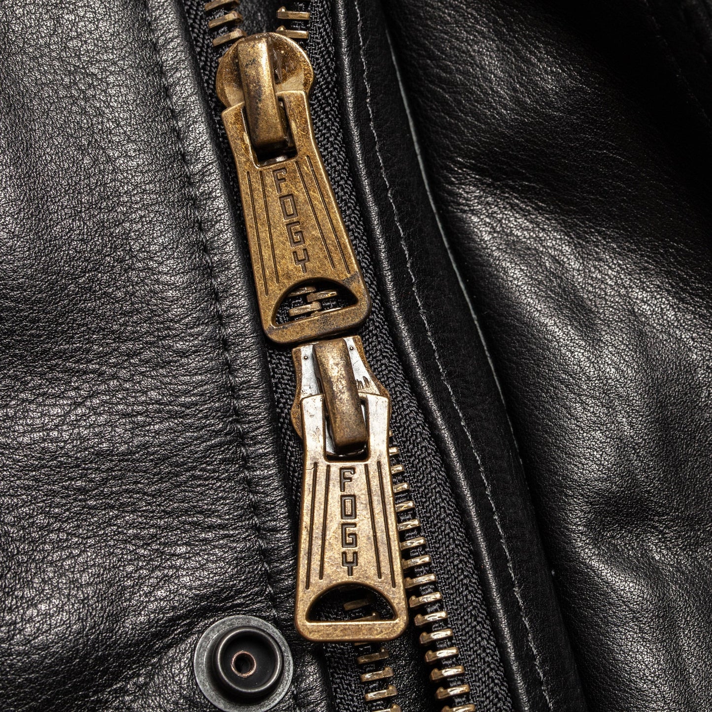 4 Pocket Leather Jacket - Black - Fogy Garage