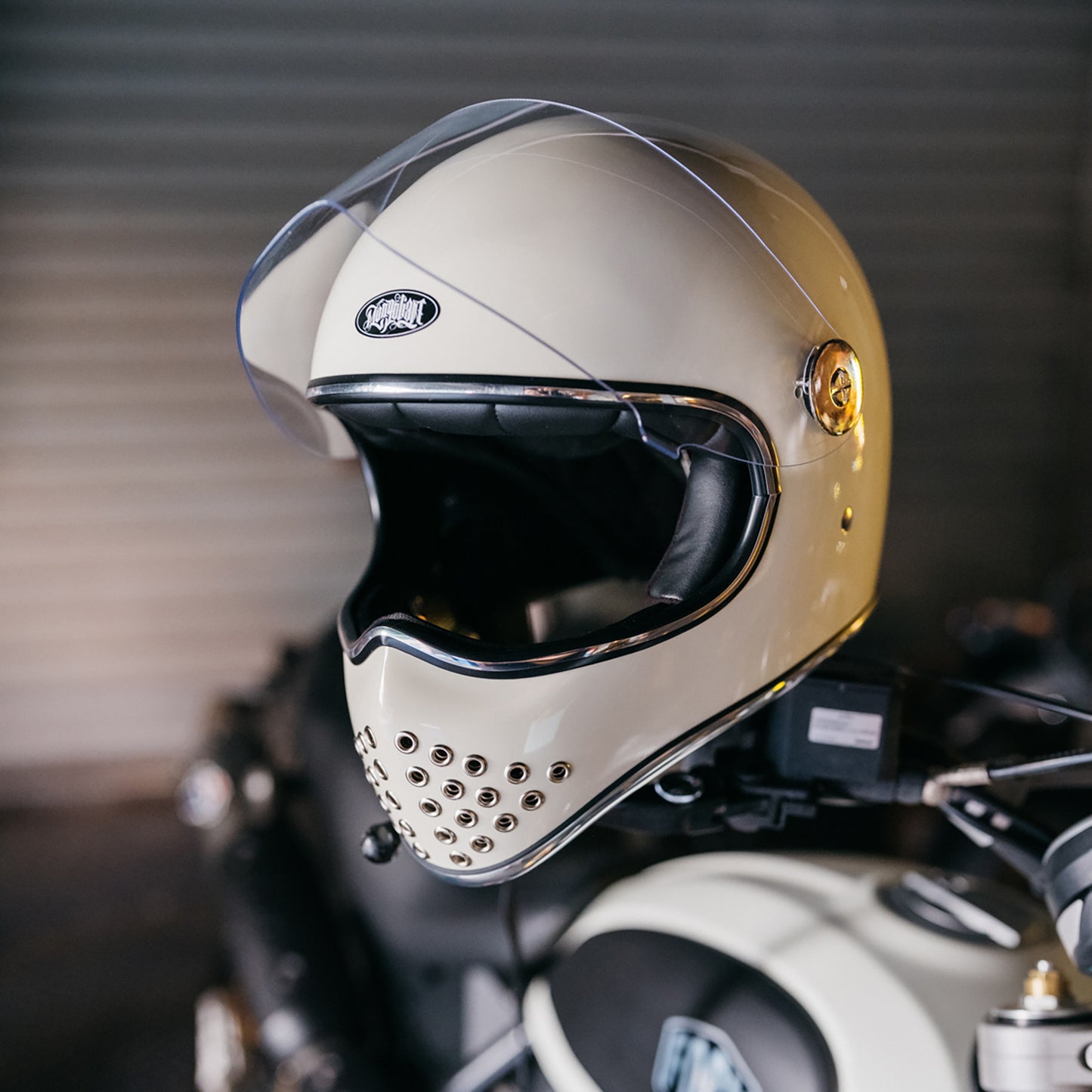 GANGSTER S MONGOLIAN Helmet - Vintage White
