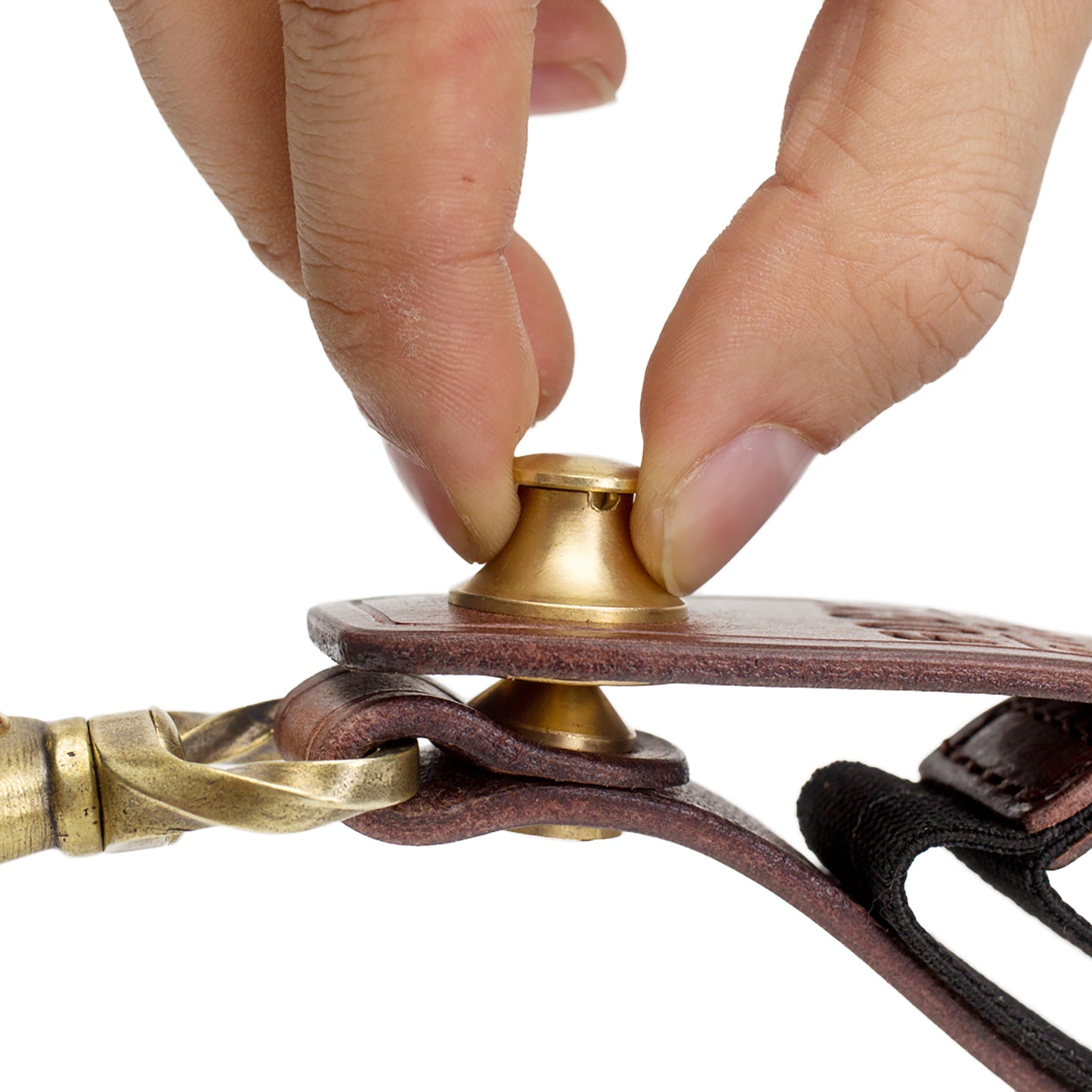 O2 Leather Gloves Strap - Black