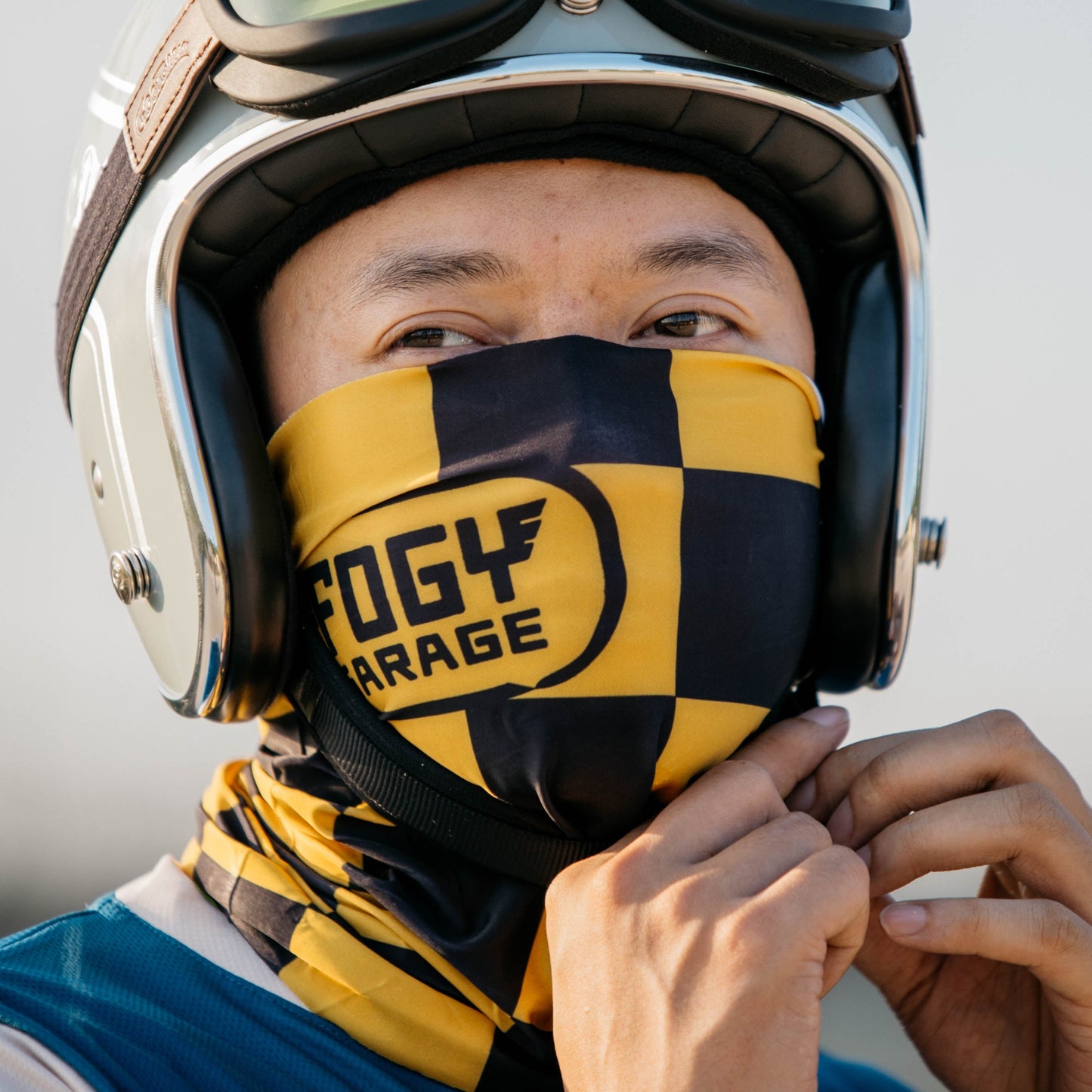 CHEQUE Neck Tube - Yellow/Black - Fogy Garage
