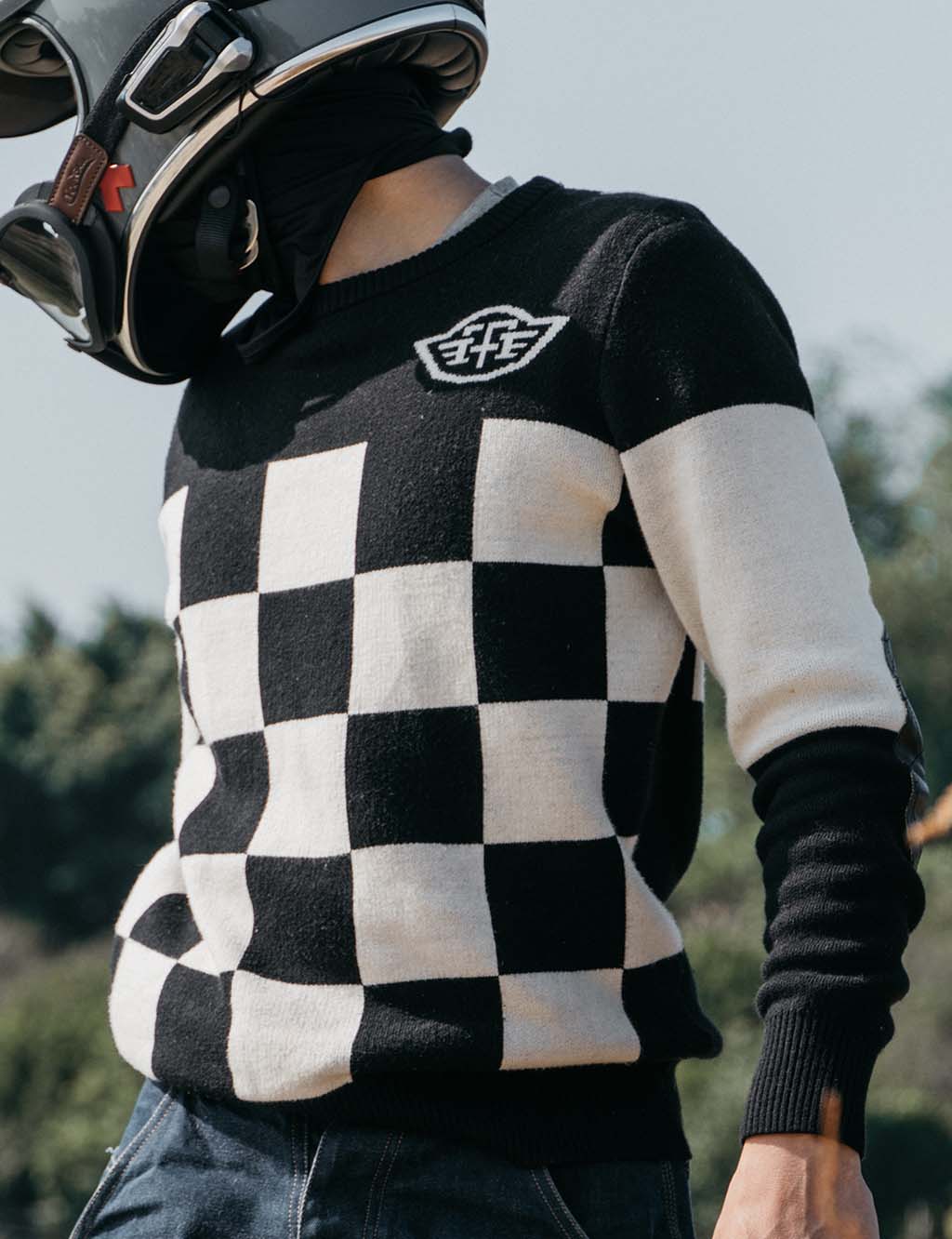 CHEQUERED Sweater - Black/White