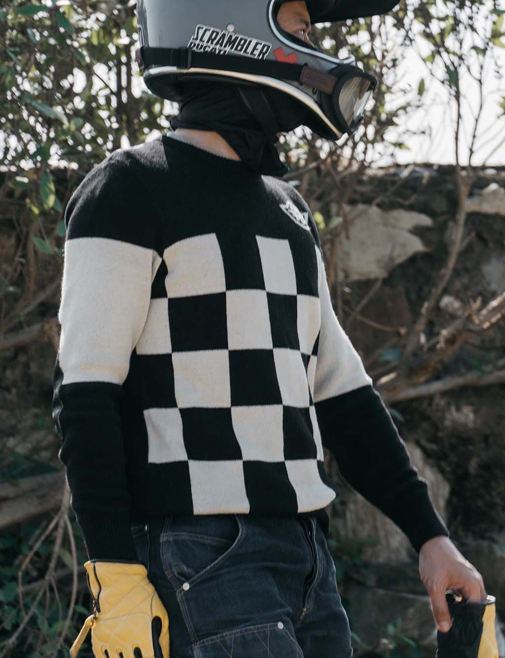 CHEQUERED Sweater - Black/White