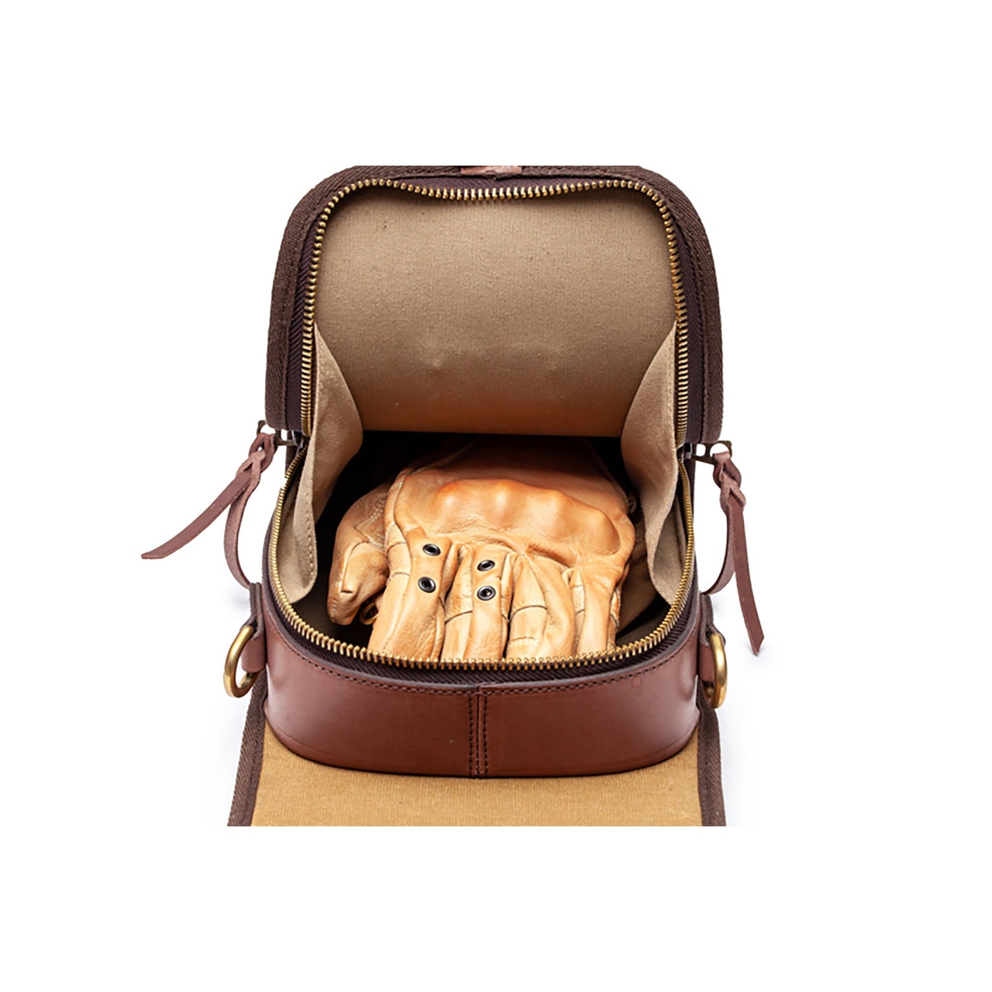 COMPASS Magnetic Tank Bag - Brown - Fogy Garage