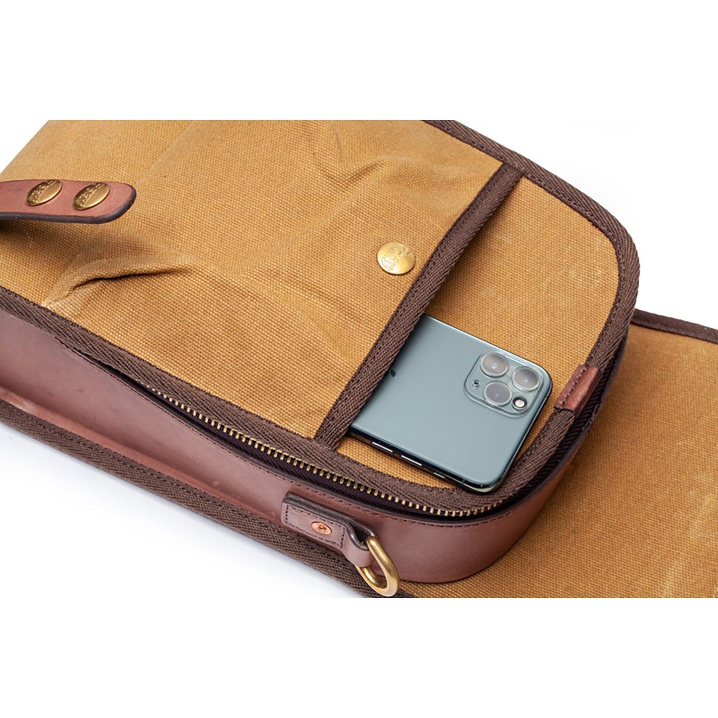 COMPASS Magnetic Tank Bag - Brown - Fogy Garage