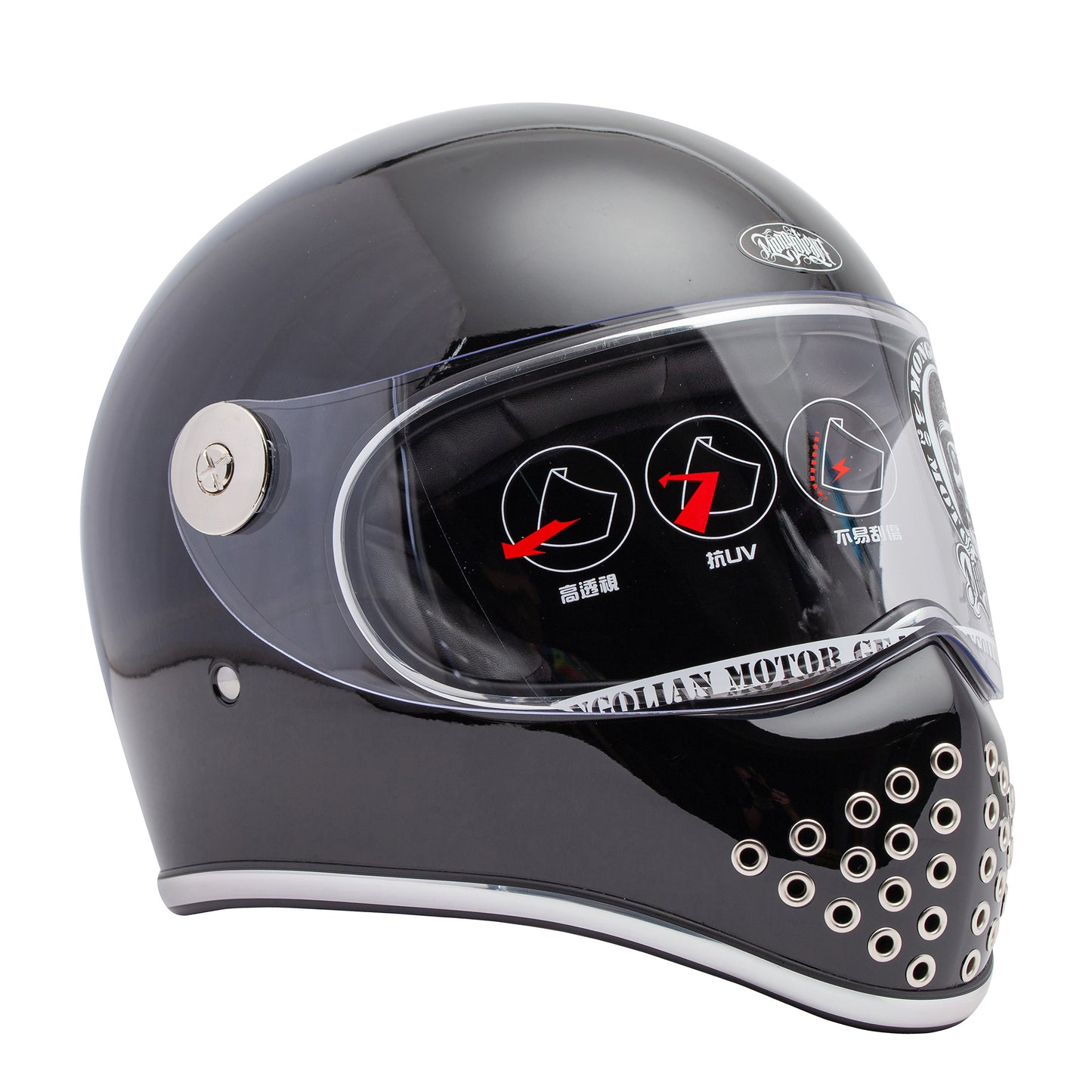 GANGSTER S MONGOLIAN Helmet - Gloss Black