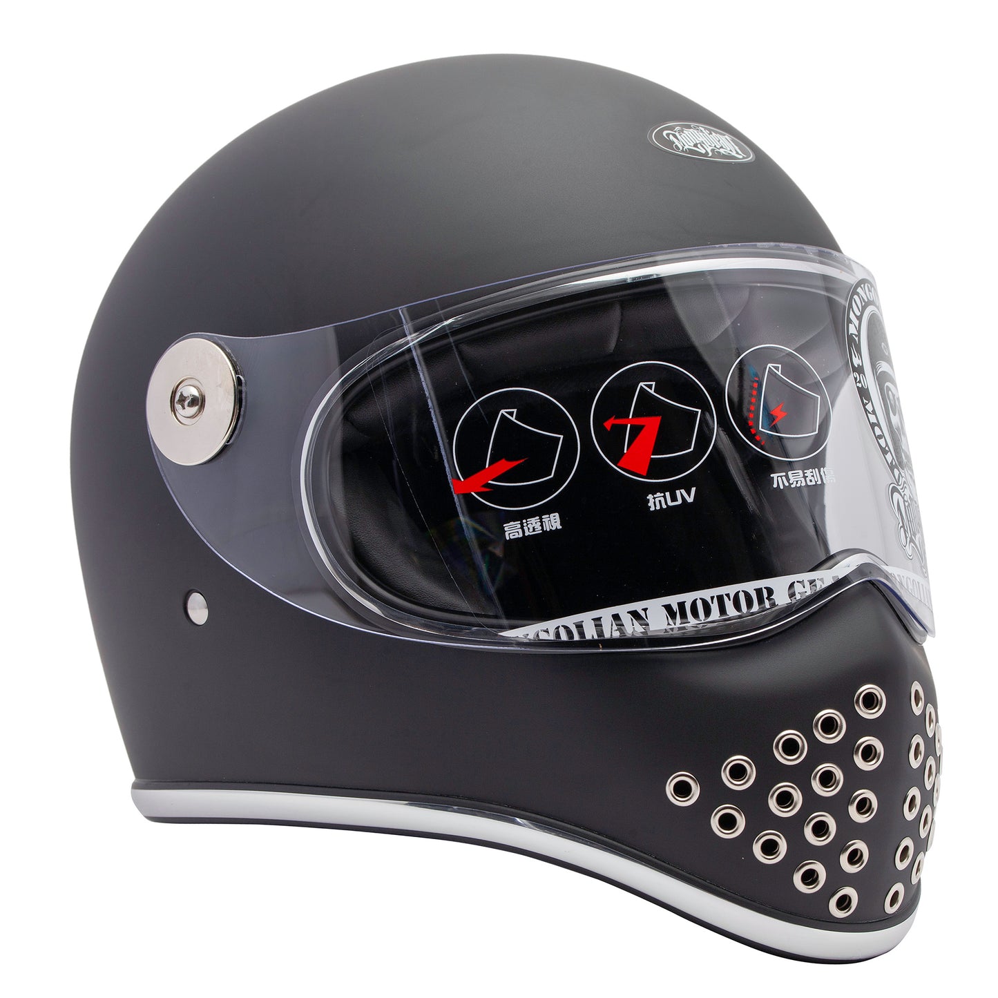 GANGSTER S MONGOLIAN Helmet - Matt Black