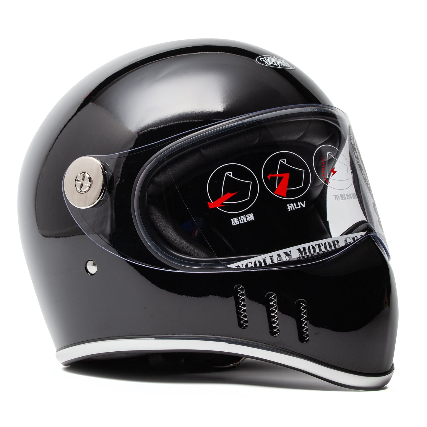 KHAN S MONGOLIAN Helmet - Gloss Black