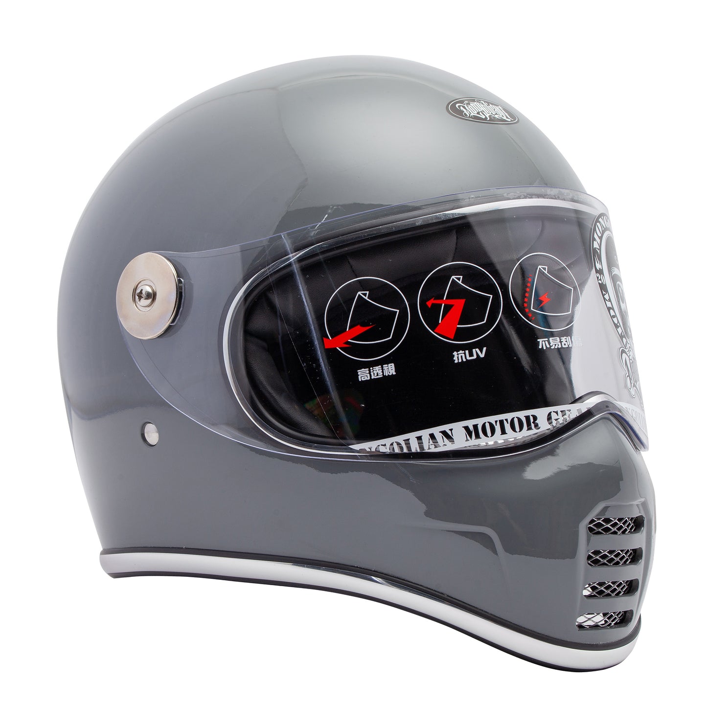 KNIGHT S MONGOLIAN Helmet - Gloss Basalt Grey