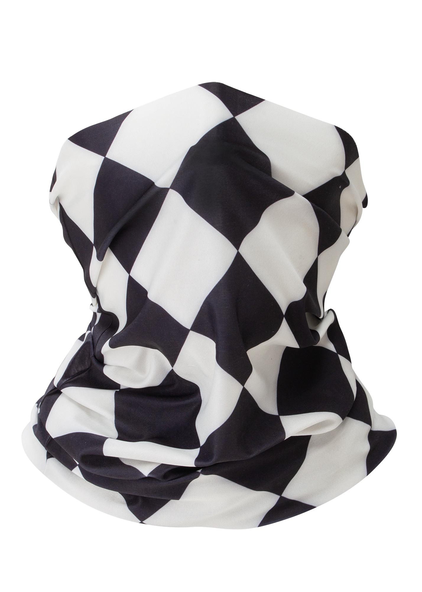 CHEQUE Neck Tube - White/Black
