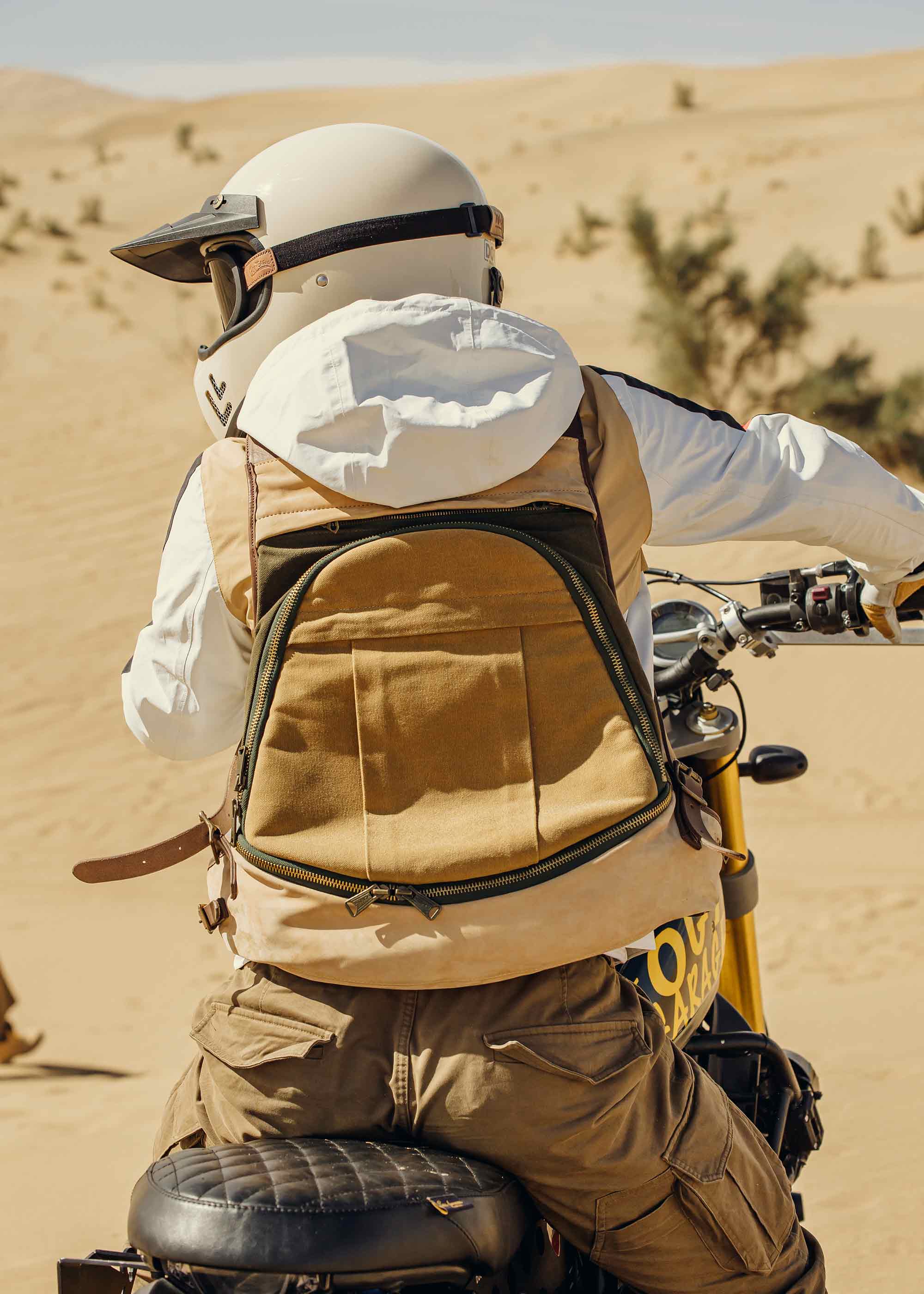 DROMEDARY Backpack Helmet Bag - Desert – Fogy Garage