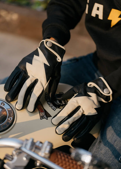 Lightning Gloves - Black/White
