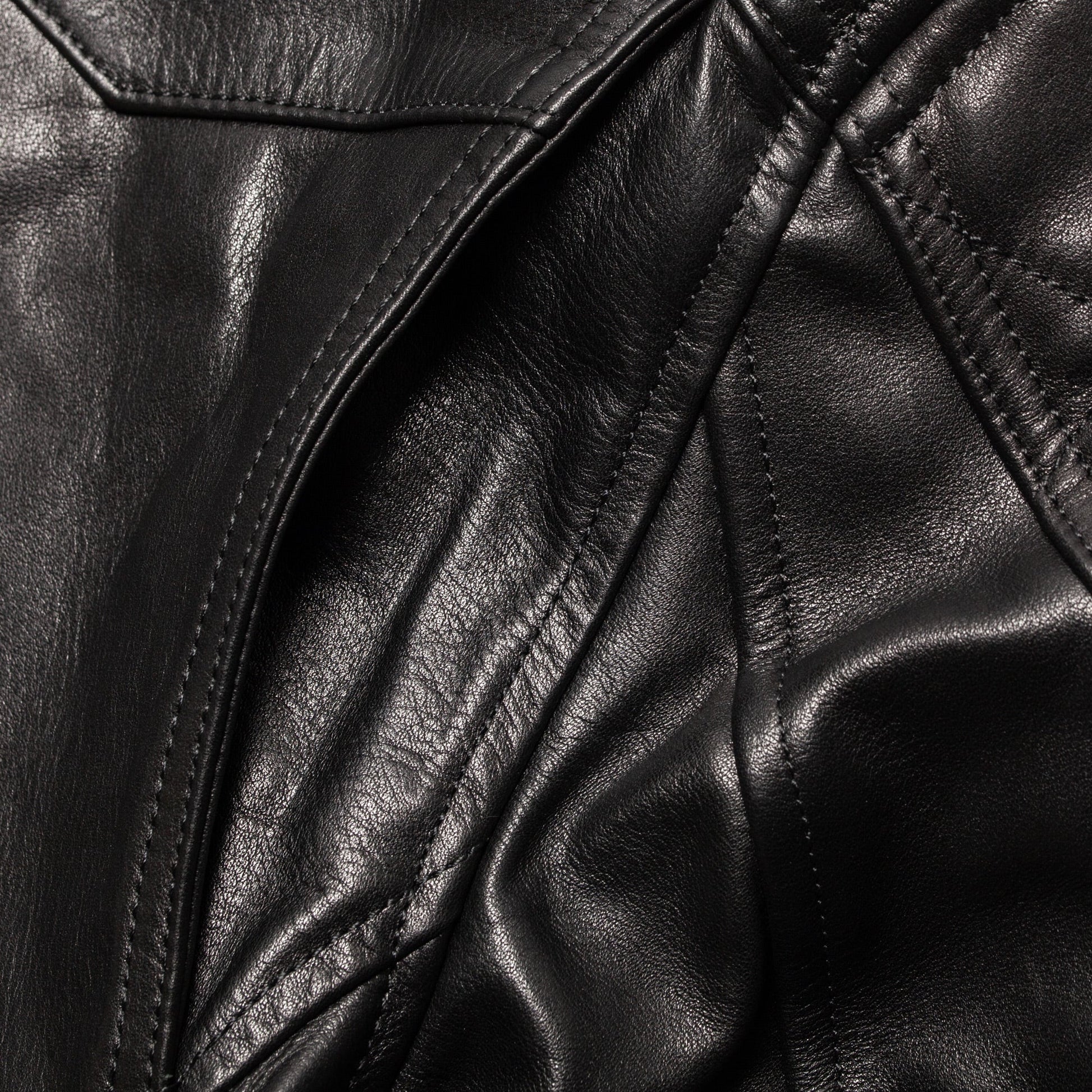 3 Pocket Leather Jacket - Black - Fogy Garage