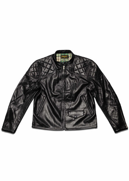 3 Pocket Leather Jacket - Black