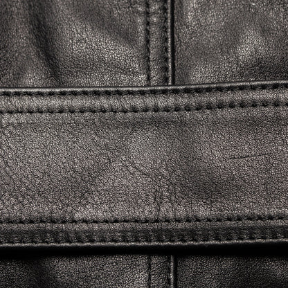 4 Pocket Leather Jacket - Black - Fogy Garage