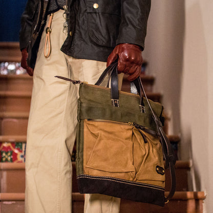 HGU-55/P Messenger Bag - Beige/Green
