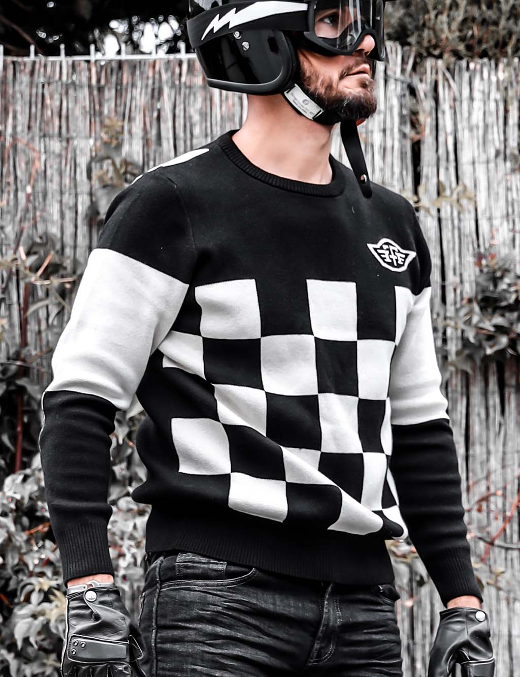 CHEQUERED Sweater - Black/White