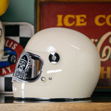 80s white motorcycle helmet COMET PLANET Helmet